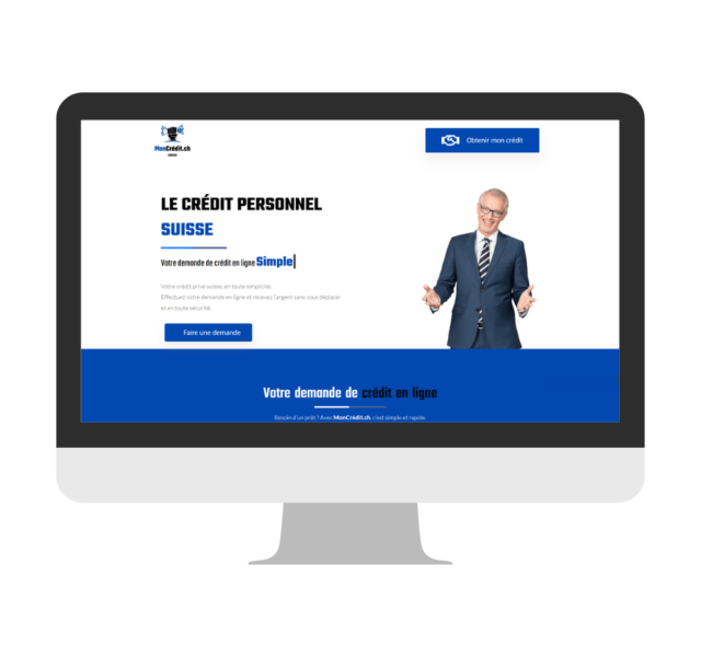 Création landing page pour un site de crédit