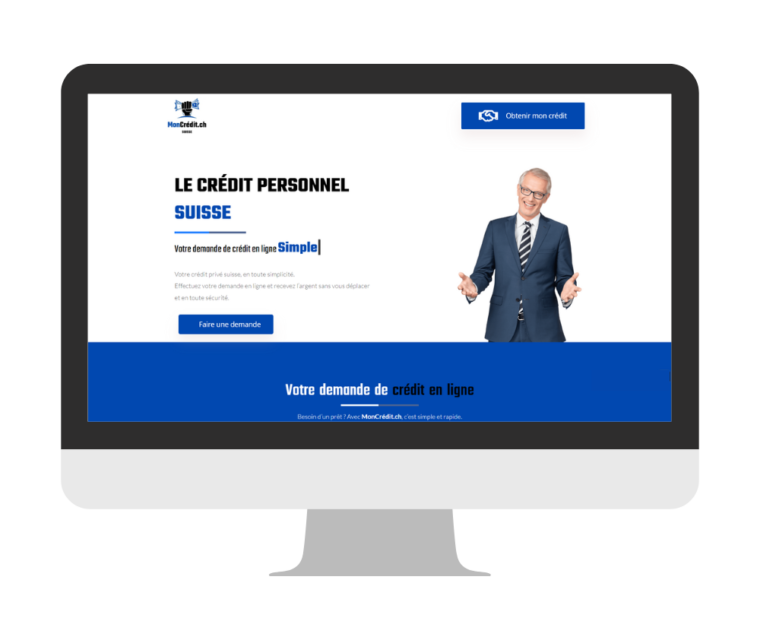 Création landing page pour un site de crédit
